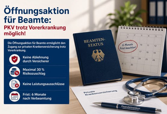 Öffnungsaktion für Beamte: PKV trotz Vorerkrankung möglich