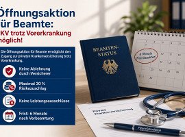 Öffnungsaktion für Beamte: PKV trotz Vorerkrankung möglich